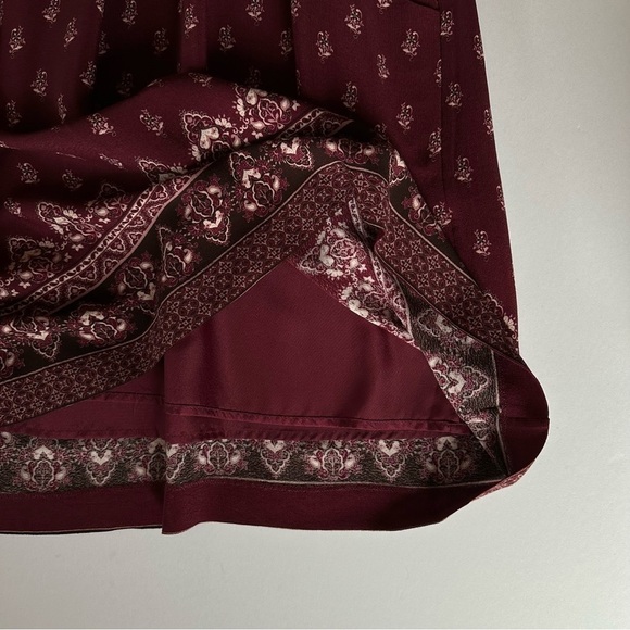 Garnet Hill Maroon Midi Dress with Cream Accents - Picture 11 of 15